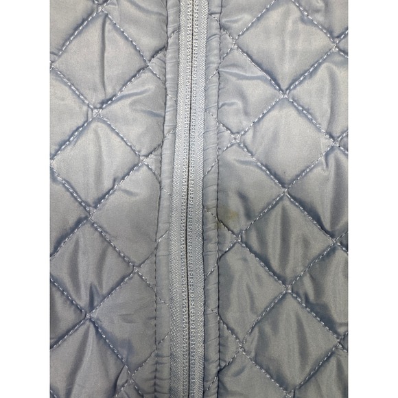 UNC Tar Heels Quilted Vest Light Blue Zip Puffer Sleeveless Womens Jacket Size S - Picture 4 of 9